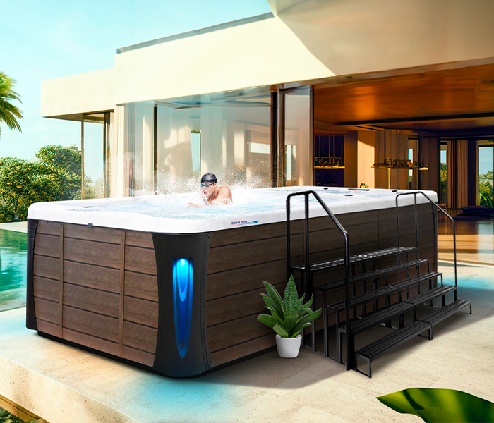 Calspas hot tub being used in a family setting - Sparks