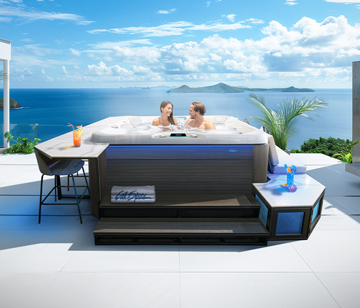 Calspas hot tub being used in a family setting - Sparks